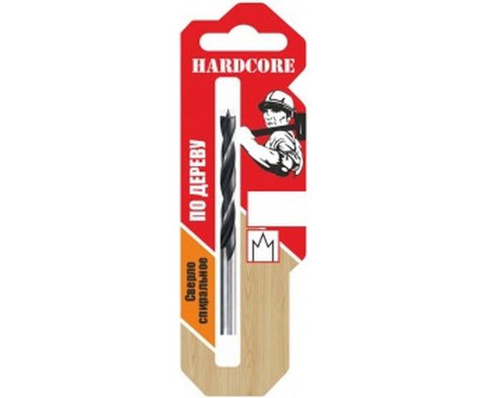 Сверло спиральное по дереву (6х93 мм) Hardcore 160006 