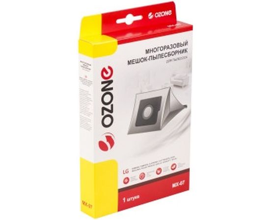 Мешок-пылесборник оригинальный синтетический многократного использования OZONE multiplex (1 шт.) LG TB-33 MX-07 – изображение 2