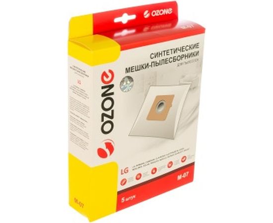 Мешки-пылесборники оригинальные синтетические OZONE (5 шт.) LG TB-33 M-07 – изображение 2
