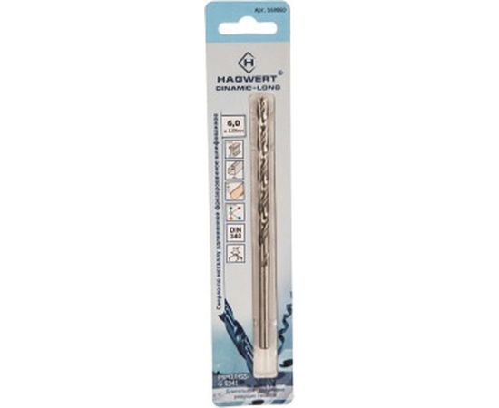 Сверло по металлу Dinamic-Long (6.0х139 мм)&nbsp;Hagwert 569060 – изображение 2
