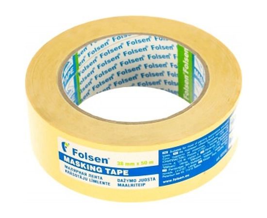 Малярная лента Folsen желтая 60oC 38ммx50м 02338 – изображение 2