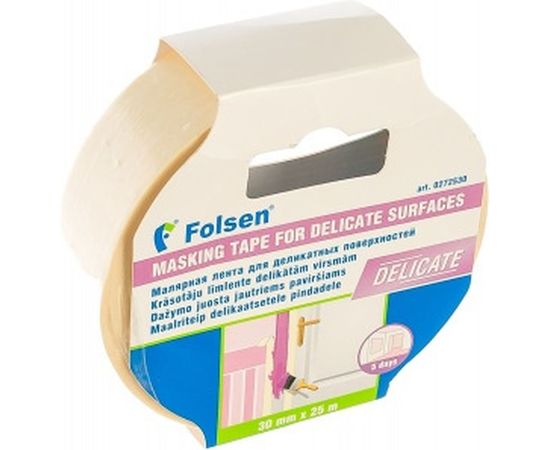 Малярная лента для деликатных поверхностей Folsen 30ммх25м 0272530 – изображение 2