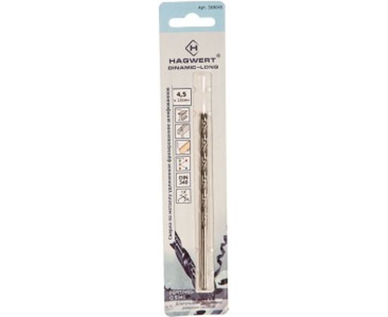 Сверло по металлу Dinamic-Long (4.5х126 мм) HAGWERT 569045 – изображение 2
