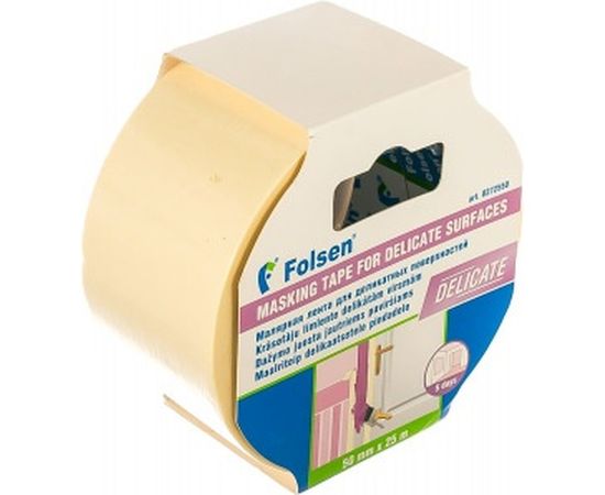 Малярная лента для деликатных поверхностей Folsen 50ммх25м 0272550 – изображение 2