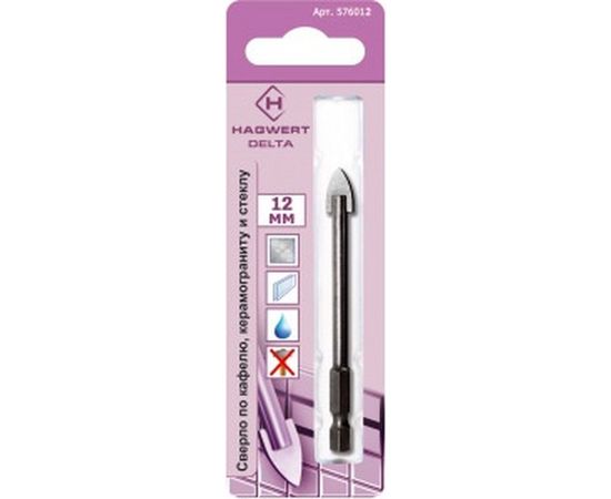 Сверло по стеклу 12 мм HAGWERT 576012 
