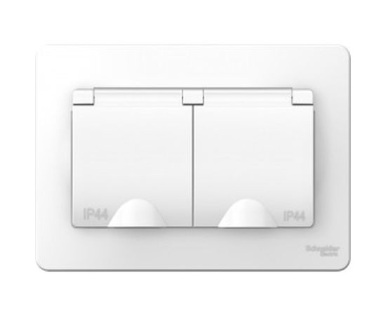 Розетка Schneider Electric 2-м СП BLANCA 16А 250В защитные шторки SchE BLNRS441121 1210266 