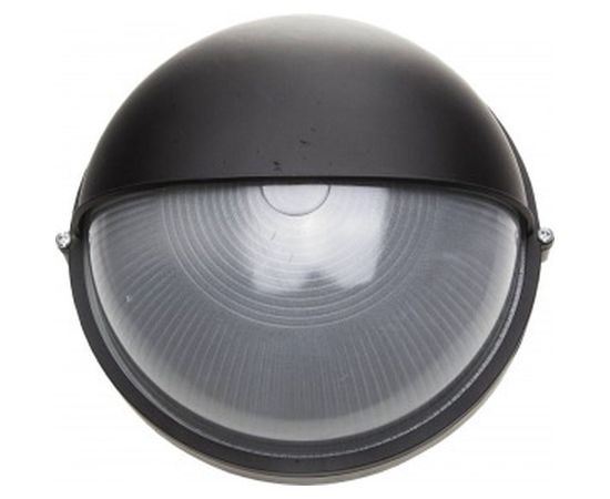Уличный светильник Светозар влагозащищенный с верхним защитным кожухом круг цвет черный 100 Вт SV-57263-B 