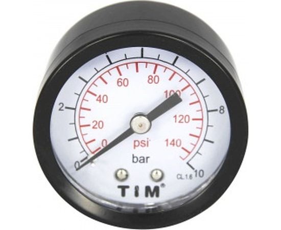Манометр аксиальный 10 Бар, класс точности 1.5 1/4" МР TIM ИС.161740 