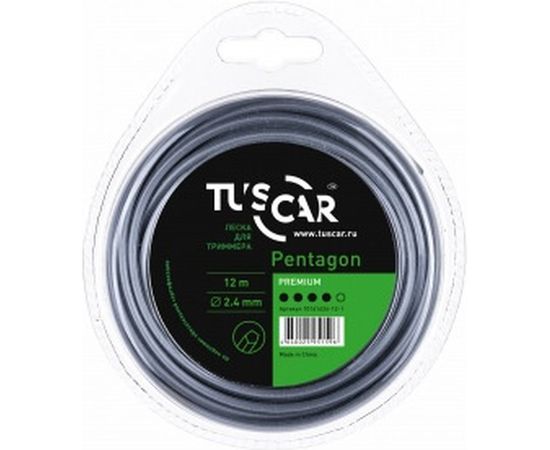 Леска для триммера Pentagon, Premium, 2.4 мм, 12 м TUSCAR 10161424-12-1 