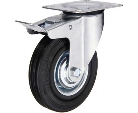 Колесо промышленное поворотное с тормозом SCB97 85 мм MFK-TORG 4003085 