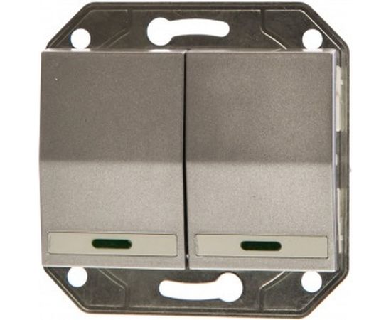 Двухклавишный выключатель с индикатором СВЕТОЗАР ЭФФЕКТ, SV-54435-SM 