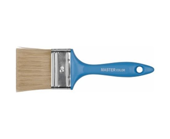 Флейцевая кисть, толщина 12мм, ПЭТ-щетина, нержавеющий обжим, пластиковая ручка, ширина 70мм МASTER COLOR 30-0204 