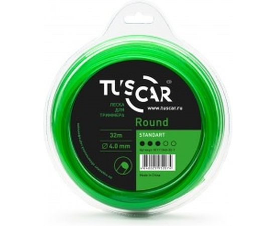 Леска для триммера Round, Standart, 4.0 мм, 32 м TUSCAR 10111340-32-1 