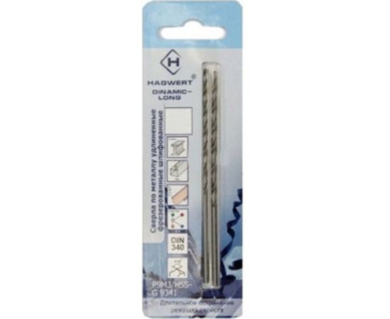Сверло по металлу Dinamic-Long (1.5х70 мм; 2 шт.) HAGWERT 569015 