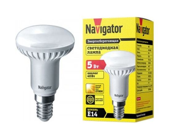 Светодиодная лампа NAVIGATOR 94 259 NLL-R50-5-230-2.7K-E14 5Вт 2700К 94259 200663 