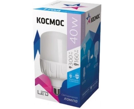 Светодиодная высокомощная лампа LED 40Вт E27 6500К КОСМОС LksmHWLED40WE2765 417273 