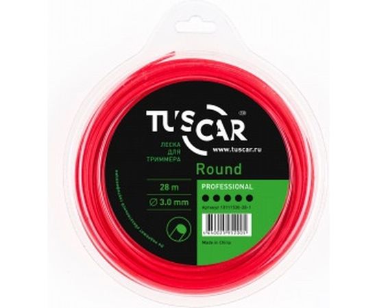 Леска для триммера Round, Professional, 3.0 мм, 28 м TUSCAR 10111530-28-1 