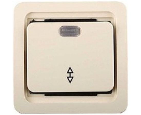 Выключатель проходной одноклавишный с индикатором СВЕТОЗАР CITY SV-54138-B 