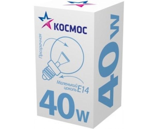 Прозрачная лампа накаливания КОСМОС ШР пр 40W E14 LKsmSSpCL40E14v2 