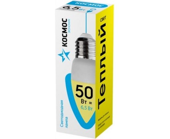 Светодиодная лампа LED CN 6.5Вт 220В E27 3000К КОСМОС Экономик LkecLED6.5wCNE2730 417237 
