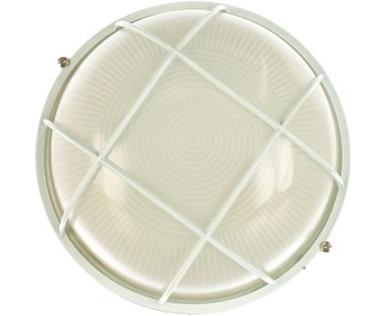 Влагозащищенный светильник Navigator 94 807 NBL-R2-100-E27/WH НПБ 1102 белый круг с решеткой 100Вт IP54 4607136948075 51027 