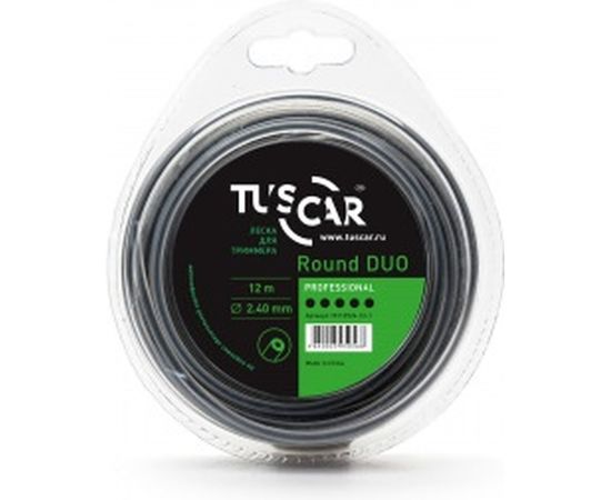 Леска для триммера Round DUO, Professional, 2.4 мм, 12 м TUSCAR 10112524-12-1 