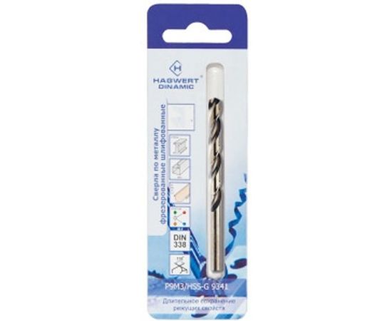 Сверло по металлу Dinamic (6.5х101 мм; Р9М3) HAGWERT 575065 