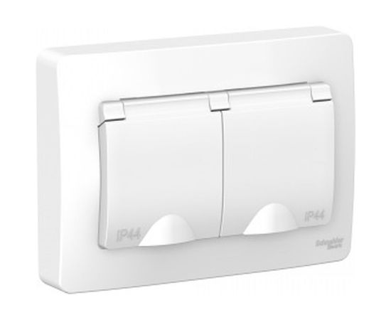 Розетка Schneider Electric 2-м СП BLANCA 16А 250В защитные шторки SchE BLNRS441121 1210266 – изображение 2