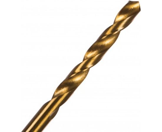 Сверло спиральное по металлу HSS TiN в блистере TDB100NTB (10х133х87 мм) Thorvik 52443 – изображение 2