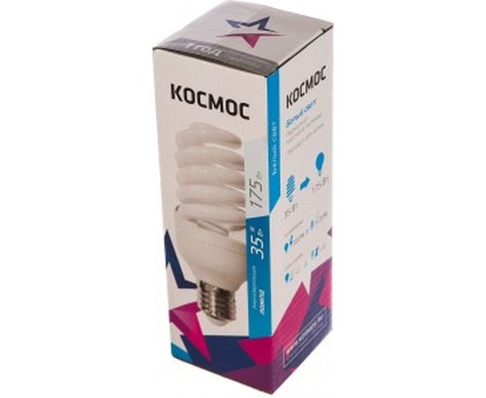 Компактная энергосберегающая лампа КОСМОС SPC 35W E27 4200K LKsmSPC35wE2742 – изображение 2