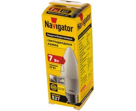 Светодиодная лампа Navigator 94 494 NLL-C37-7-230-4K-E27-FR 4607136944947 300230 – изображение 2