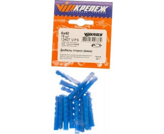 Дюбель ежик VIPКрепеж 6х40 18 шт 13407 VIPS – изображение 3