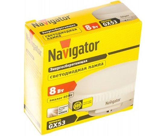 Светодиодная лампа NAVIGATOR NLL-GX53-8-230-4K 8Вт таблетка 4000К 220-240В 71363 404289 – изображение 3
