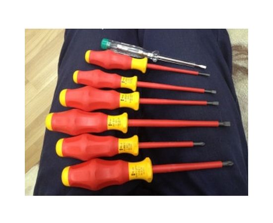 Набор диэлектрических отверток 1160i/7 SATZ 6TLG / 6 PCS WERA WE-031575 – изображение 5