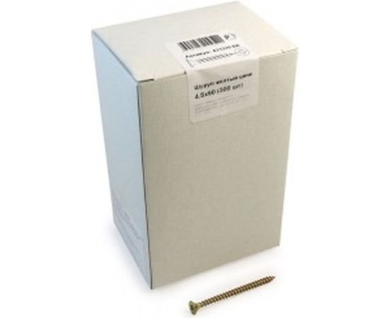 Шуруп, жёлтый цинк Крепежная техника 4,5х60 300шт 431370 БК 