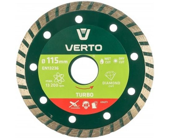 Диск алмазный Turbo (115x22.2 мм) VERTO 61H2T1 