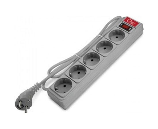 Сетевой фильтр СОЮЗ ПВС 3*0,75, серый, 1,8м 1341 