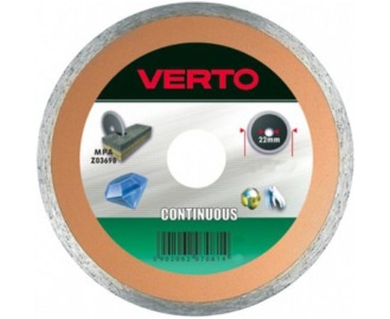 Диск алмазный сплошной 230x22.2 мм VERTO 61H3T9 