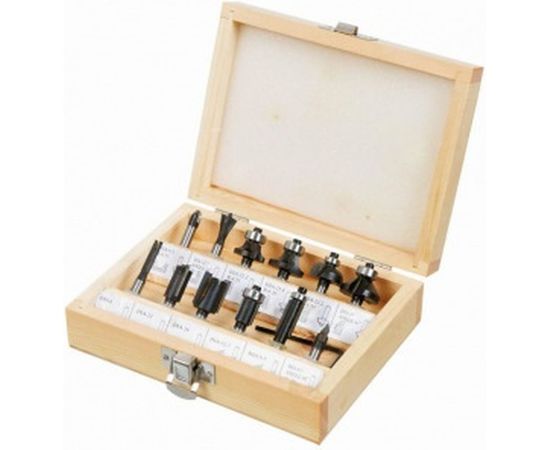 Сверла-фрезы набор 12 шт. хвостовик 8 мм VERTO 60H010 