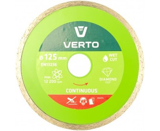 Диск алмазный сплошной 125x22.2 мм VERTO 61H3T5 