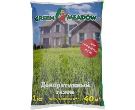 Семена газона GREEN MEADOW Декоративный газон для глинистых почв 1 кг 4607160330631 