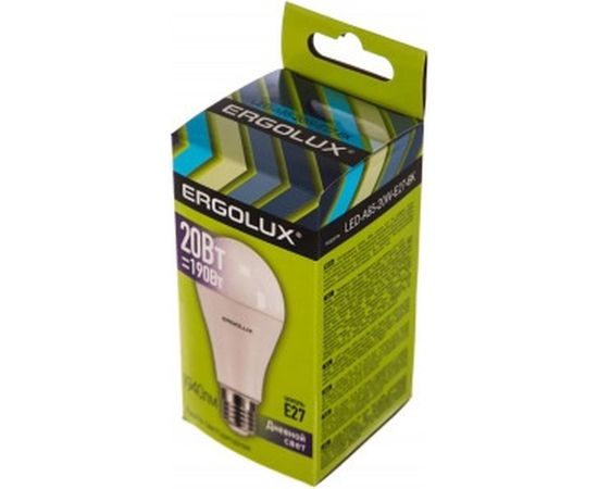 Электрическая светодиодная лампа Ergolux LED-A65-20W-E27-6K ЛОН 20Вт E27 6500K 172-265В 13184 – изображение 2