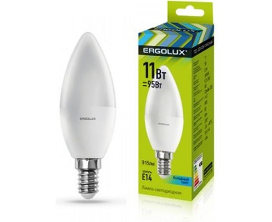 Электрическая светодиодная лампа Ergolux LED-C35-11W-E14-4K Свеча 11Вт E14 4500K 13619 – изображение 2