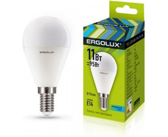 Электрическая светодиодная лампа Ergolux LED-G45-11W-E14-4K Шар 11Вт E14 4500K 13628 – изображение 2
