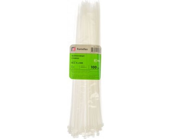 Нейлоновые стяжки FORTISFLEX КСС 4х300 мм белый 100 штук 49399 – изображение 2