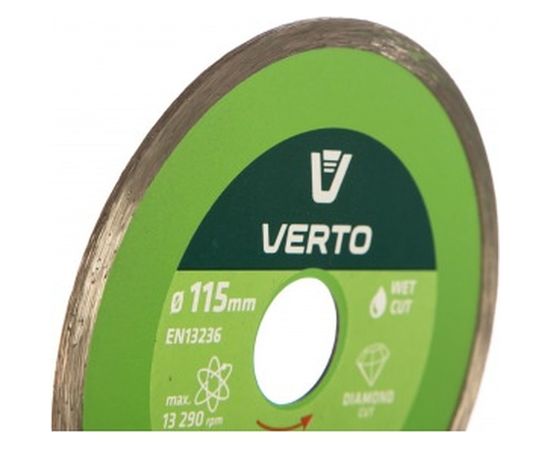 Диск алмазный сплошной 115x22.2 мм VERTO 61H3T1 – изображение 2
