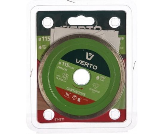 Диск алмазный сплошной 115x22.2 мм VERTO 61H3T1 – изображение 3