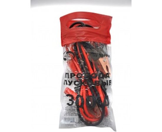 Пусковые провода 300 А, в пакете с ручками, комплект AUTOVIRAZH AV-950300 – изображение 3