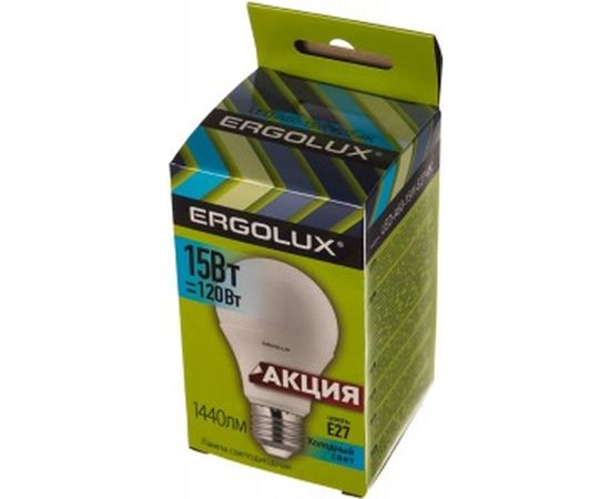 Электрическая светодиодная лампа Ergolux LED-A60-15W-E27-4K ЛОН 15Вт Е27 4500К 13638 – изображение 3