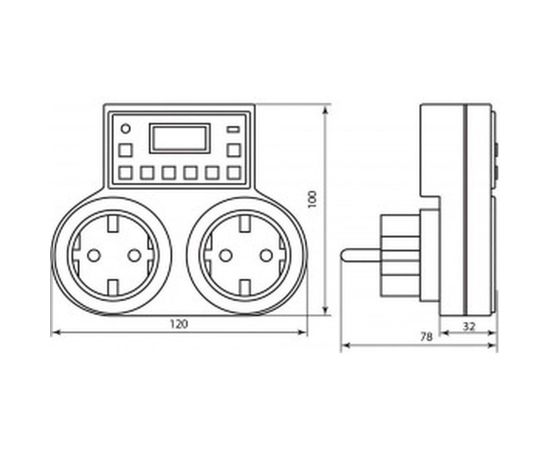 Розетка с таймером FERON недельная 3500W16A 230V, TM25 23236 – изображение 4